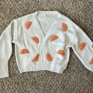 Orange slice cardigan
